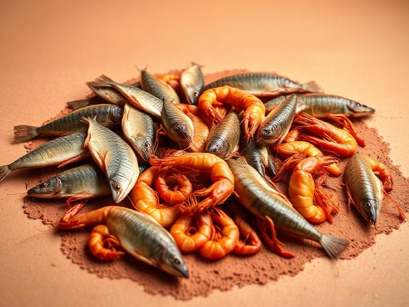 Smoked and dried Nigerian seafood including catfish and prawns